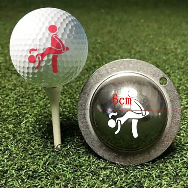 Marcatore per palline da Golf umorismo per adulti modelli di strumenti di allineamento del segnale divertente linea a sfera Liner Marker Template strumento di allineamento accessori da Golf
