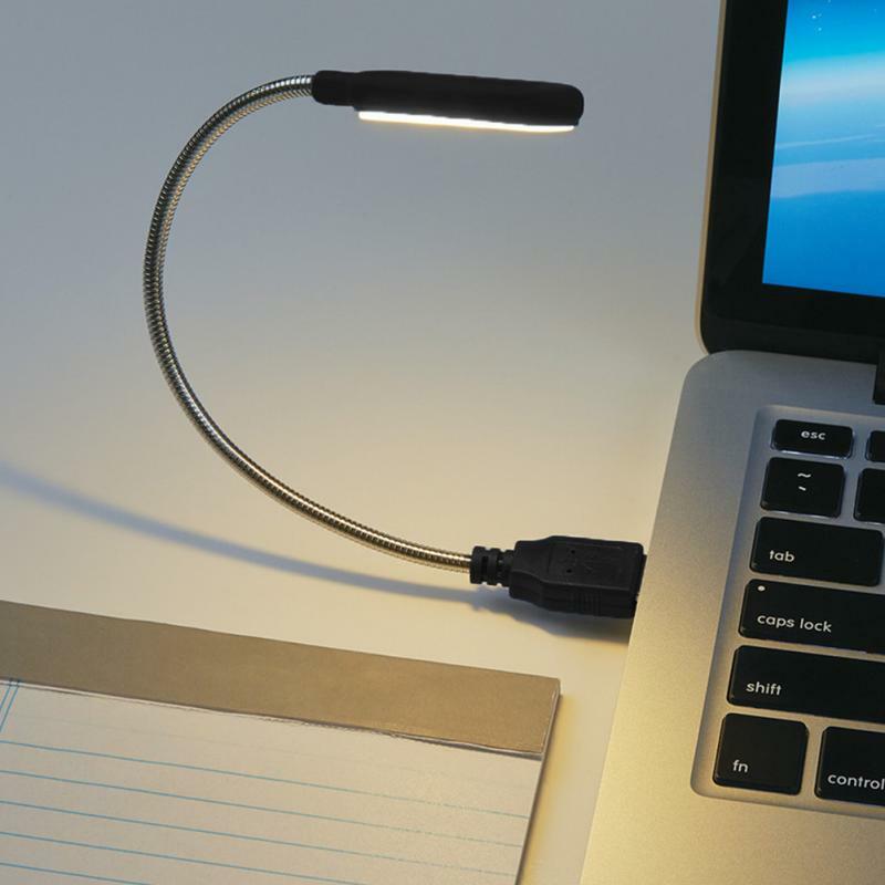 Mini lâmpada de leitura para viagem, portátil, usb, luz noturna led, alimentada por laptop, notebook, computador, presente de natal, luz led