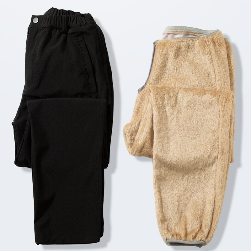 Мужские Съемные плюшевые брюки для активного отдыха, рыбалки, утепленные ветрозащитные теплые брюки для альпинизма NYZ Shop