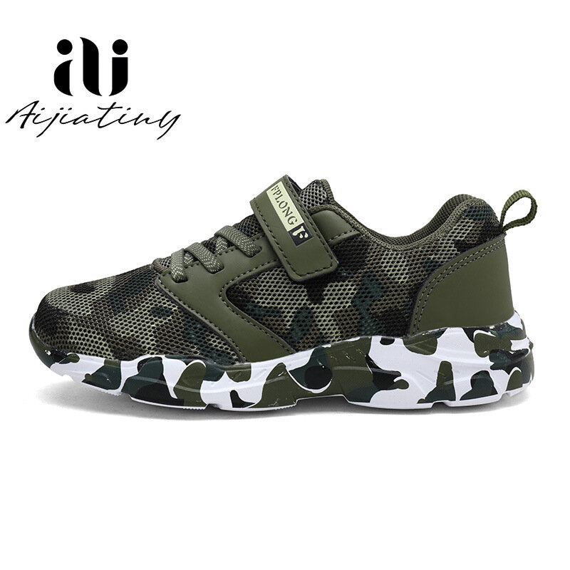 Spring kids sneakers Children Shoes Camouflage Leather boy kids shoes fashion Waterproof sport shoes for girls 2020