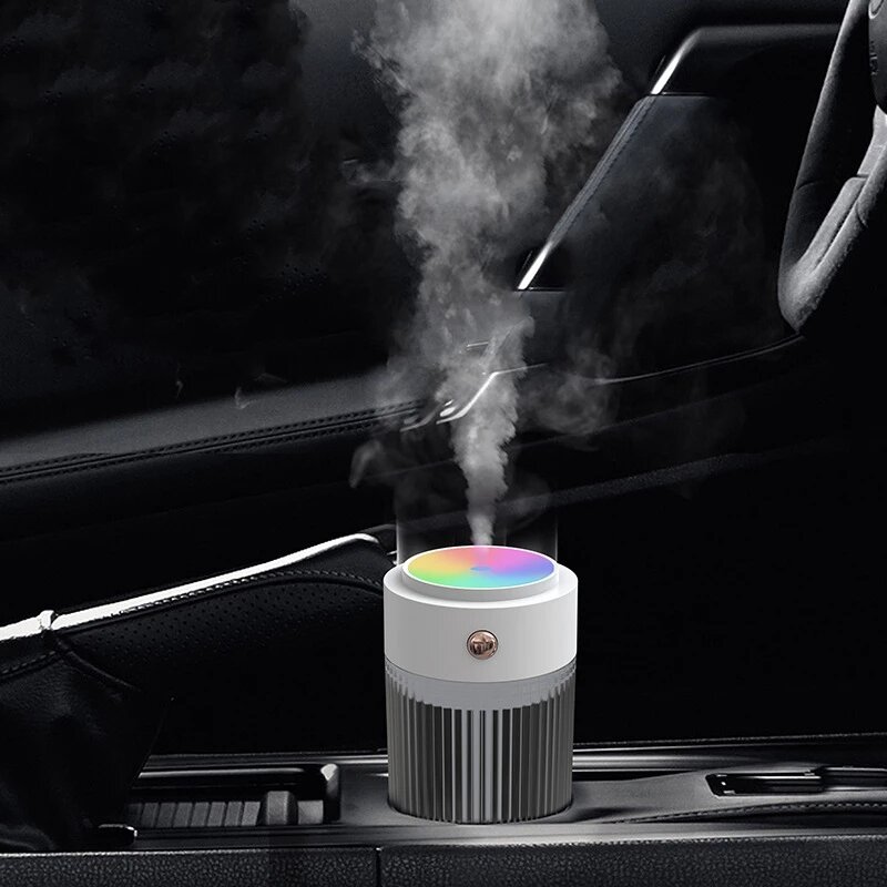 Umidificatore a 7 colori USB Aroma ad ultrasuoni diffusore d'aria 250mL umidificatore d'aria con luce notturna a LED creatore di nebbia per auto per la casa