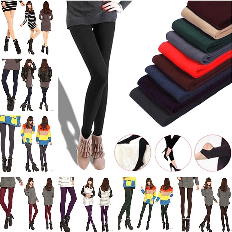 Leggings taille haute en velours épais pour femme, pantalon chaud, grande taille, 8 couleurs, automne et hiver