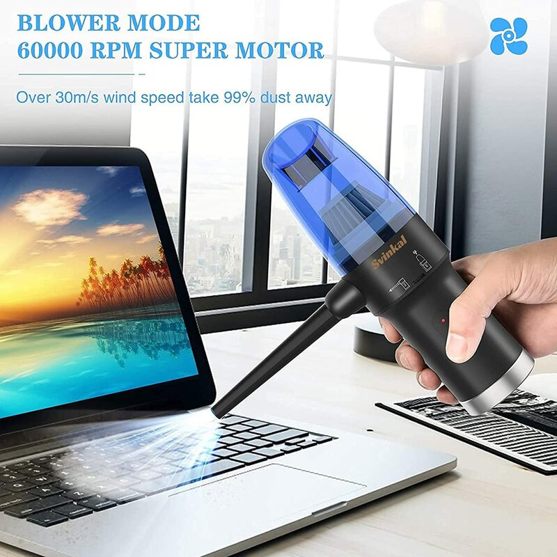 Handheld Mini Vacuum Cleaner Cordless Air Duster Remover Computer Desk Electric Air Spray Cleaner Tool,Car Vacuum Cleaner Device