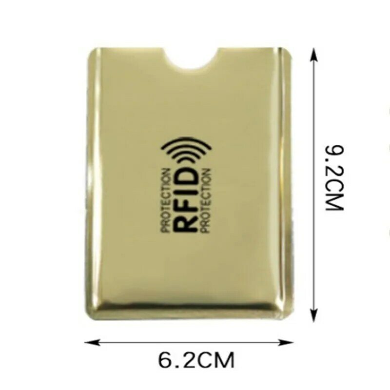 5PC nowy anty Rfid pojemnik na kartę bankową Metal NFC blokowanie czytnik blokada ID etui na karty kredytowe mężczyźni kobiety Laser Aluminium etui na karty Protect