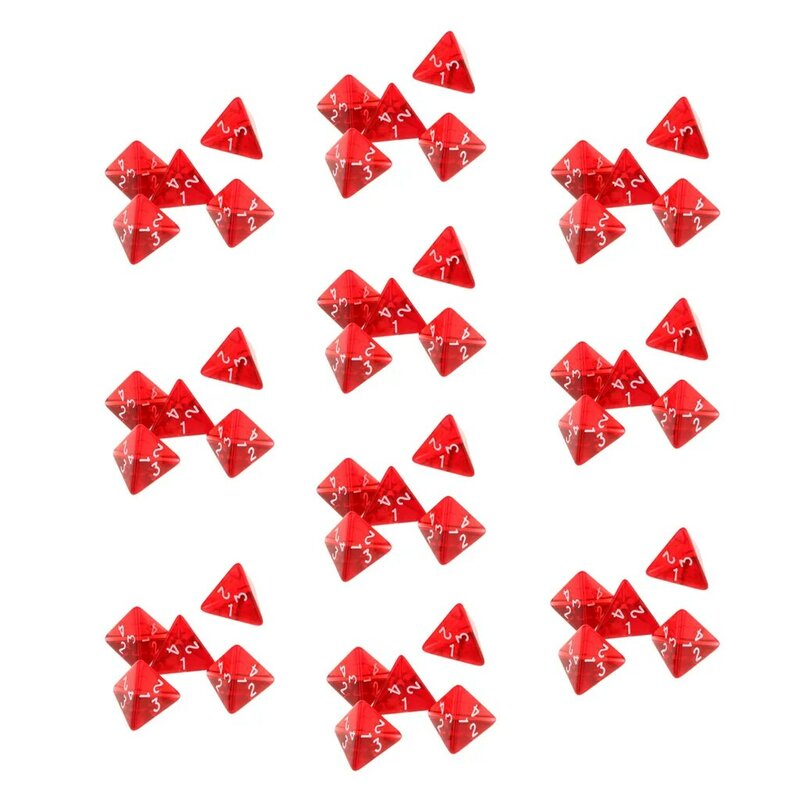 مجموعة نرد متعددة السطوح ، مجموعة من 50 جوهرة متعددة الجوانب D4 D
