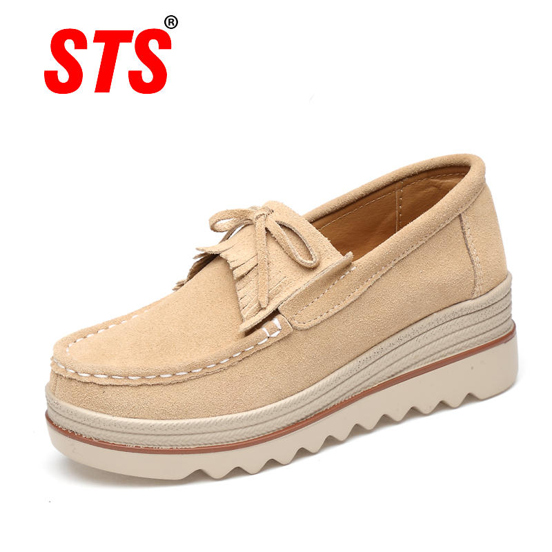 STS Women's Casual Leather Shoes Outdoor Comfortable Light Footwear Plus Size Slip-on Ladies Gym Shoes Sneskers Shoes For Women