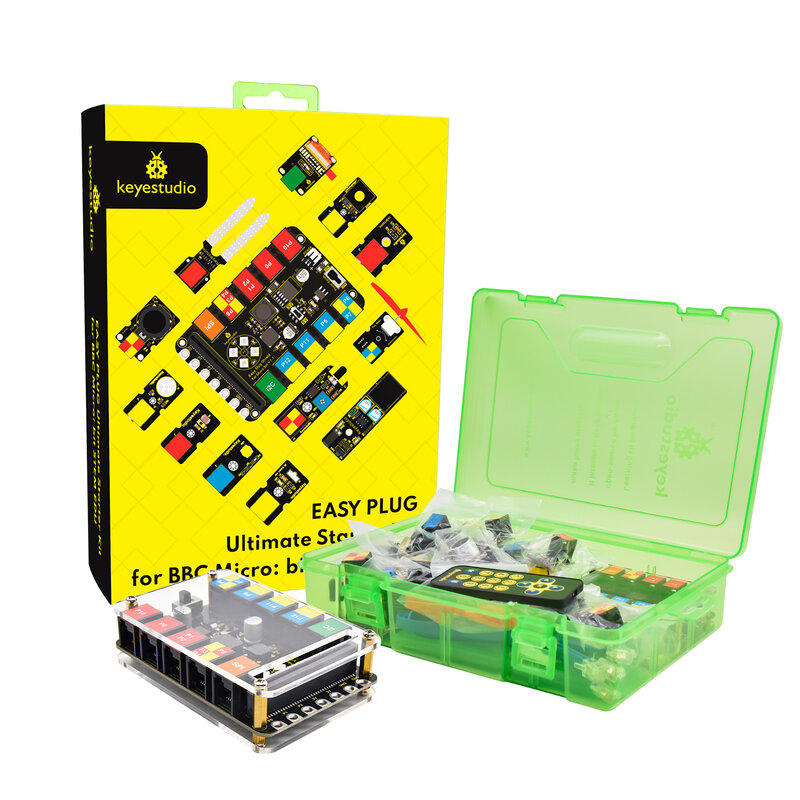 Keyestudio-Kit de inicio fácil de enchufar, para BBC, Micro bit, STEM, EDU, Kit de programa de aprendizaje para Micro: Kit de Sensor de bits