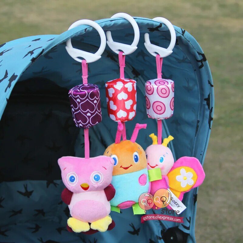 Baby Rattle Toys Plush Stroller Hanging Bell Ring Mobiles Infant Baby Soft Crib Kids Educational Toys for Children Gift Sozzy