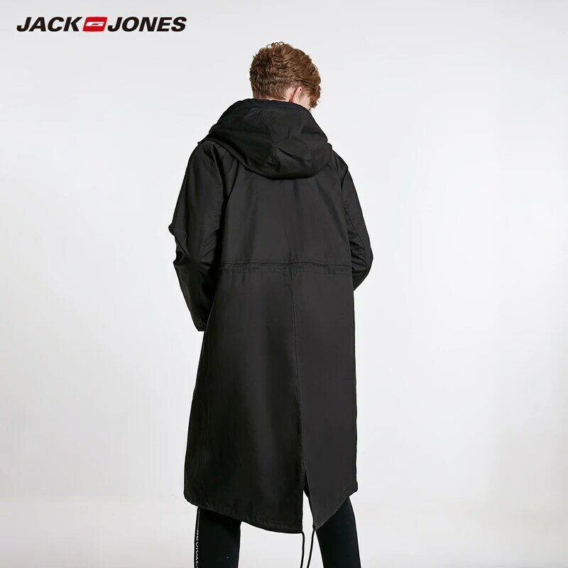 Jackjones Mannen Hooded Lange Jas Trech Jas Over-Knie Jas Streetwear | 219121549