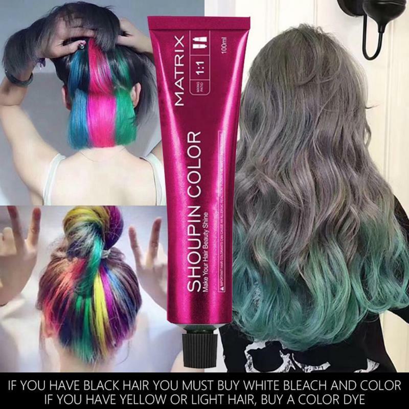 16 Color Mermaid Hair Coloring Shampoo Mild Hair Dyeing Shampoo For All Hair One-time Molding Paste Dye Cream Hair Styling TSLM1
