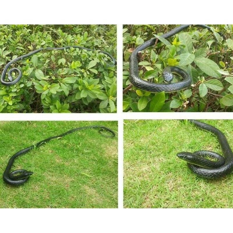 Kuulee-serpiente realista falsa de goma, juguete de broma para fiesta, simulación de Halloween, serpiente de goma suave