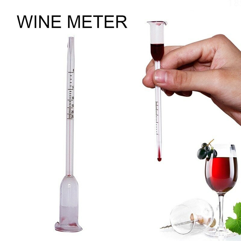 Alcoholímetro Elaboración de vinómetro de Vintage herramientas de medición alcoholímetro vino concentración de 0-25 hidrómetro 13cm