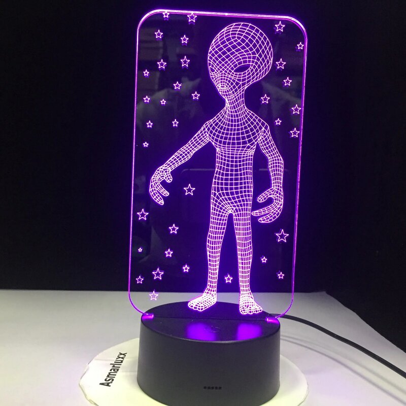 Lâmpada 3d de decoração para quarto e quarto infanti-terra que muda de cor sensor de toque infantil com lâmpada de luz noturna remota 2276