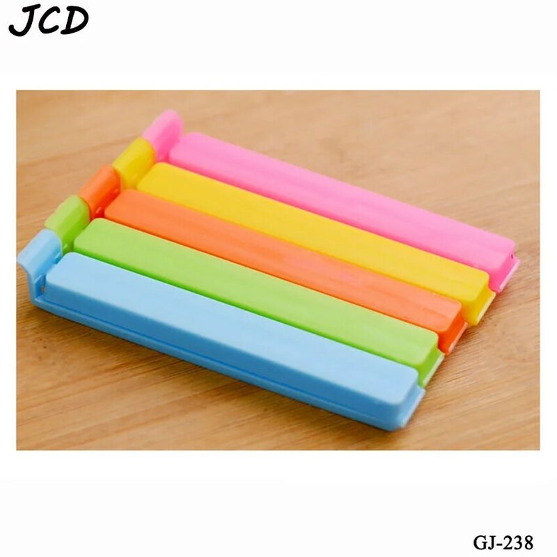 JCD 10Pcs/lot 11cm Portable New Kitchen Storage Food Snack Seal Sealing Bag Clips Sealer Clamp Plastic Tool