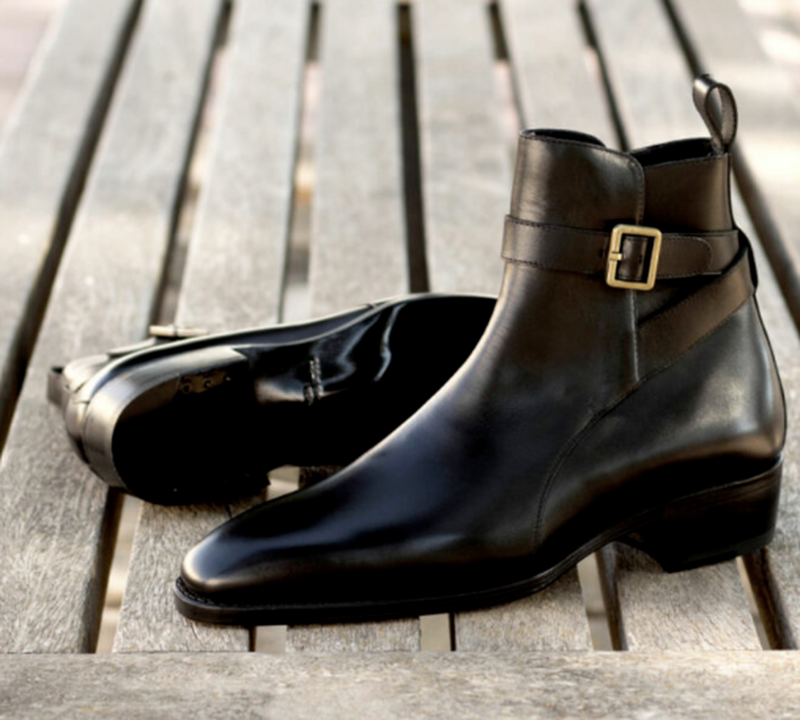 جديد وصول Hot البيع الرجال الأحذية بولي Leather الجلود مشبك حزام موضة الأعمال عادية العصرية تشيلسي الأحذية Zapatos دي Hombre KE509