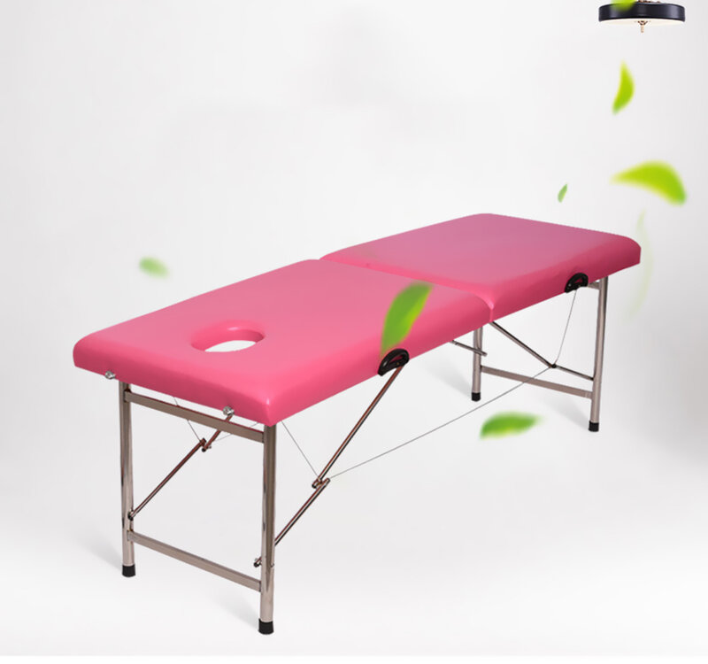 Składane łóżko kosmetyczne profesjonalne przenośne stoły do masażu Spa lekkie składane z torbą meble do salonu ze stopu aluminium