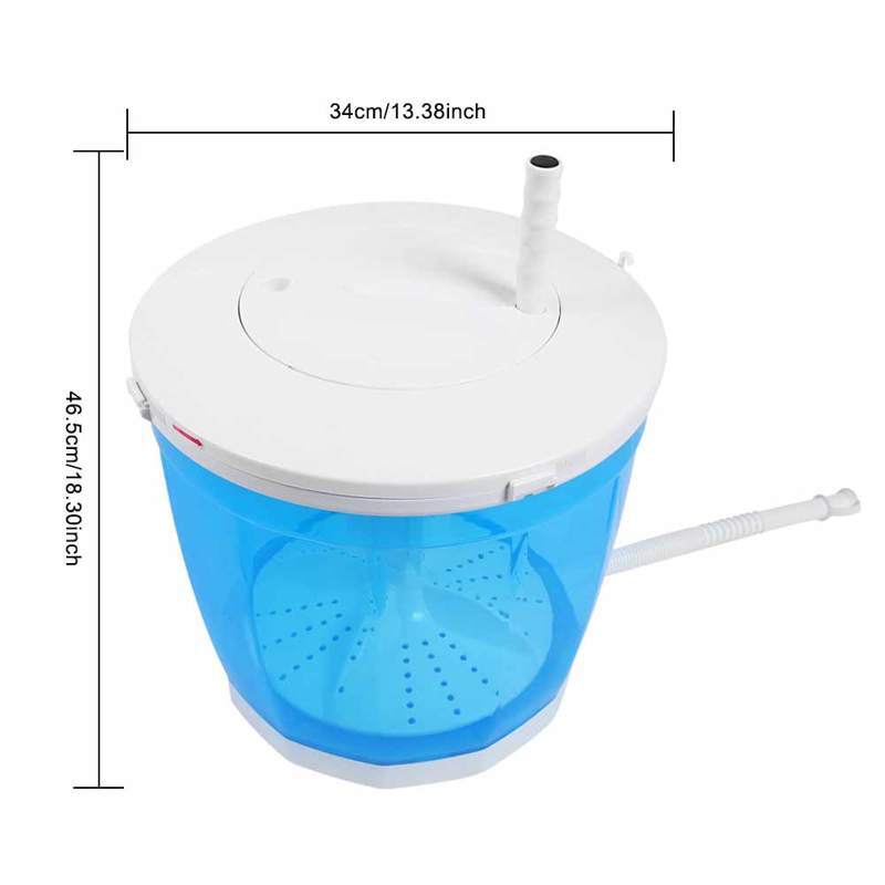 2KG Mini Washing Machine 2 in1 Portable Manual Turbines Washer with Spin Dryer for Camping Travelling Outdoor