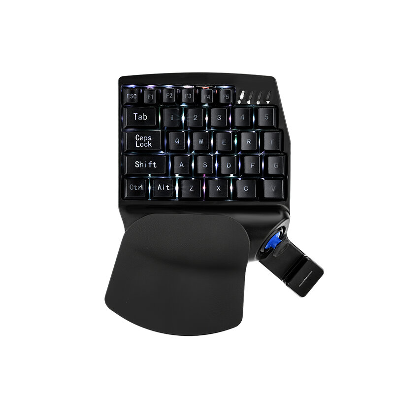 Mechanical Keyclick Keyboard One Hand Automatic Pressure Gun Rocker Suitable for All Kinds of Battleground Game Easy control