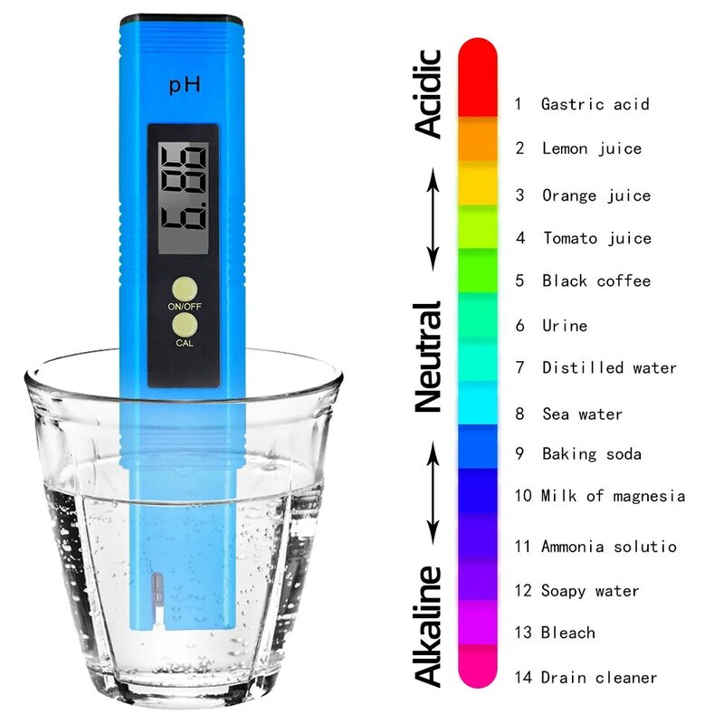 Ph digital ec tds medidor tester temperatura caneta pureza de água ppm filtro hidropônico para aquário piscina monitor de água 40%