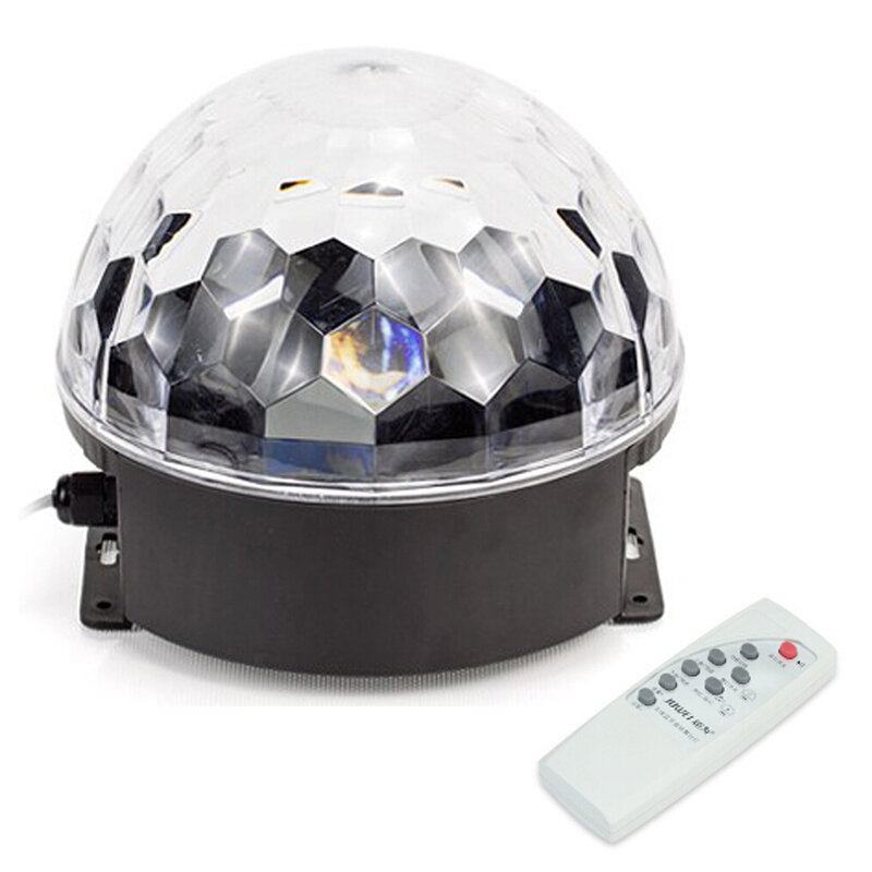 Bola mágica de cristal con Control por voz para escenario, bola de luz RGB Digital con Control remoto por Bluetooth, reproductor de MP3, 6 colores