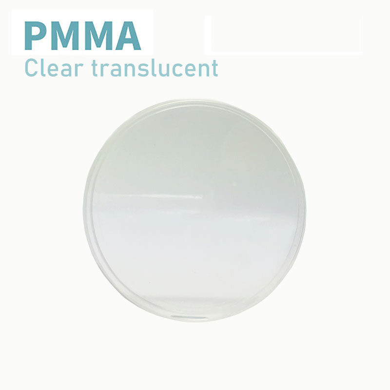 【 618 】Clear PMMA 5 pièces 95mm/AG71mm/98mm translucide dentaire PMMA Disque