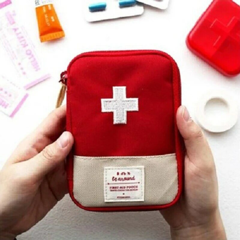 ミニ救急箱袋ポータブル薬パッケージ旅行屋外緊急キットバッグ小さな医学ディバイダーストレージオーガナイザー