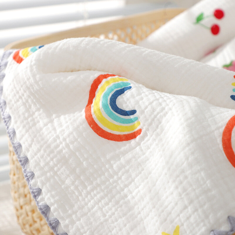 Almohada para bebé de 10 capas de gasa de algodón puro, ligera, para recién nacido, plana