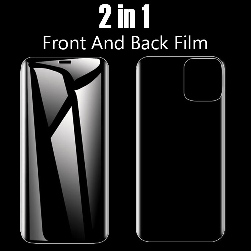 Pelindung Layar Ponsel Film Hidrogel untuk iPhone 11 Pro Max X XR XS Max 6 6S 7 8 Plus 12 Mini SE 2020 Lensa Kamera Kaca Antigores