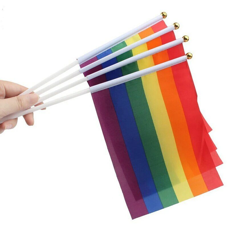 Bandeira do arco-íris colorido bandeiras da paz bandeira lgbt orgulho lgbt bandeira lésbica gay desfile bandeiras decoração de casa 3 tamanhos