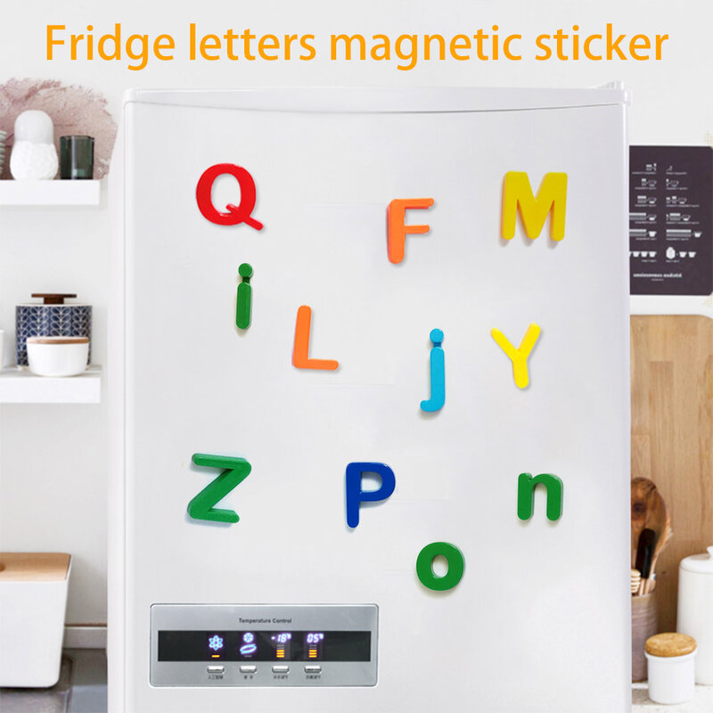 Crianças educação precoce brinquedos educativos letras magnéticas digitais adesivos magnéticos inglês letras geladeira adesivos