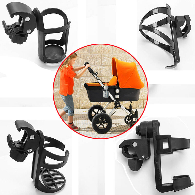 2021 Plastic Baby Stroller Cup Holder Adjustable Universal 360 Rotatable Milk Bottle Rack Bike Holder Baby Stroller Accessories