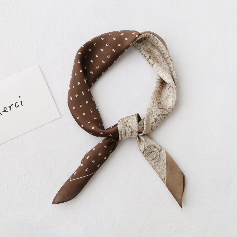 70cm Silk Satin Haar Schal Für Frauen Mode Paisley Print Tuch Stirnband Kleine Schal Bandana Kopf Schals Für Damen dropship