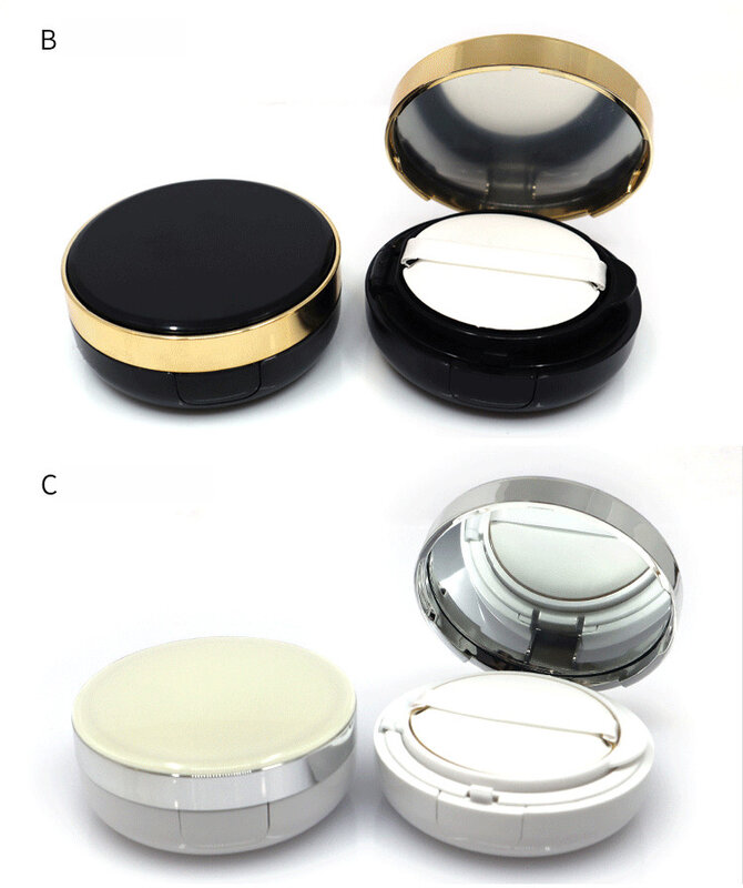Caja vacía de cojín de aire para maquillaje, contenedor portátil con esponja en polvo, espejo para base de Bb Cream, 1 unidad