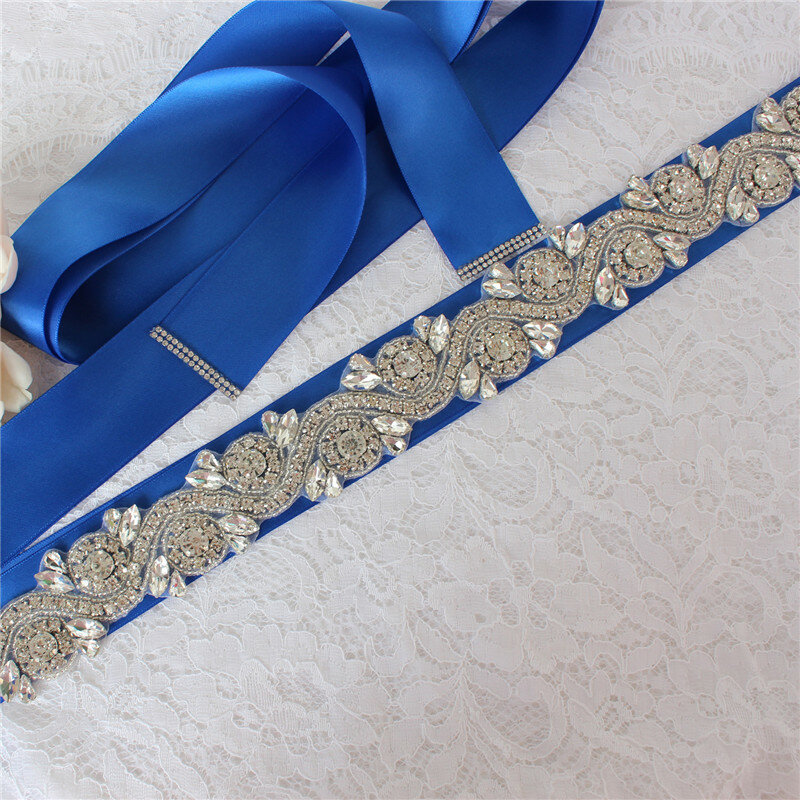 YJWSXF cinture da sposa Bling gioielli da donna da sposa argento strass perla cristallo scintillante vestito formale da festa fascia di diamanti