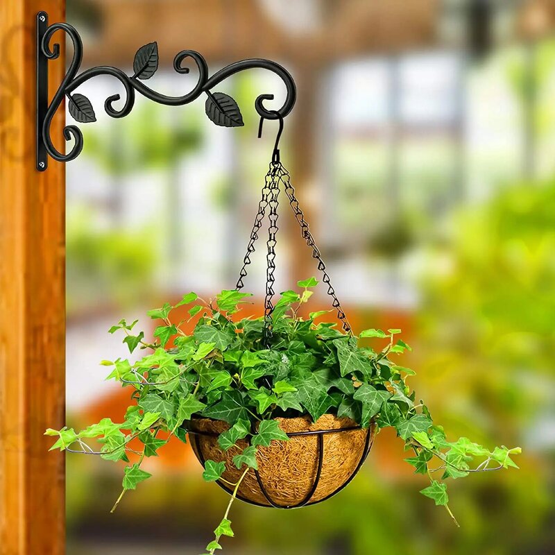 European-style Plant Flower Stand Wall-mounted Iron Flower Basket Wall Decoration Metal Flower Stand