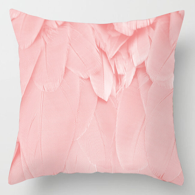 Funda de almohada con purpurina rosa de plumas, Fundas de cojín de cisne para el hogar, sofá, silla, fundas de almohada decorativas