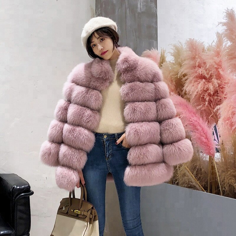 2020 inverno venda quente casaco de pele das mulheres se levantar gola cor bloco jaqueta senhoras casaco de pele do falso
