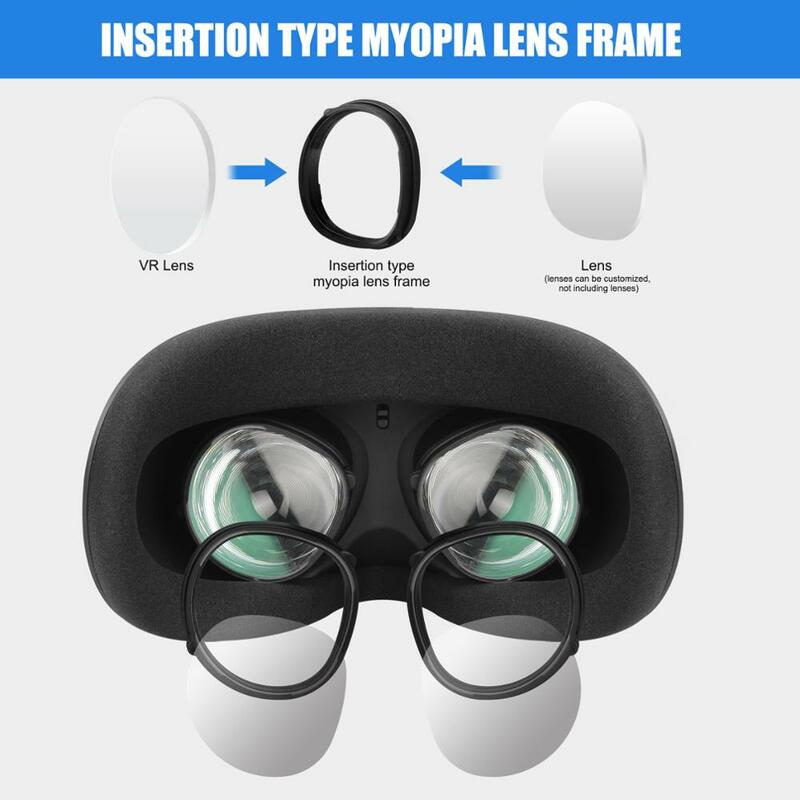Untuk Oculus Quest 2 Kacamata Magnetik VR Bingkai Lensa Anti-biru Perlindungan Lensa Klip Pembongkaran Cepat untuk Kacamata Oculus Quest 2