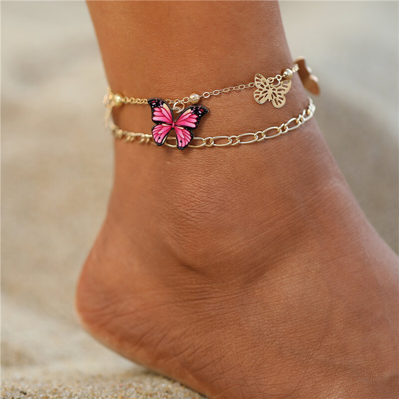 17KM Bohemian สีสันลูกปัด Anklets สำหรับผู้หญิงฤดูร้อนชายหาดข้อเท้าสร้อยข้อมือเท้าขาเครื่องประดับ2021ให...