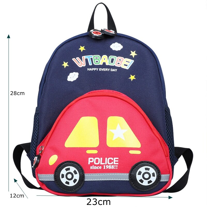 Mochila creativa con patrón de coche para niños, mochila escolar de gran capacidad para niños y niñas, accesorios para estudiantes de jardín de infantes
