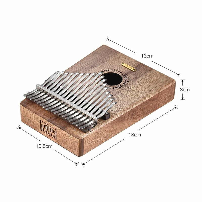 LingTing LT-K17S/LT-K17SEQ 17-key Kalimba Thumb Piano Mbira Sanza Swartizia Spp Solid Wood Musical Gift