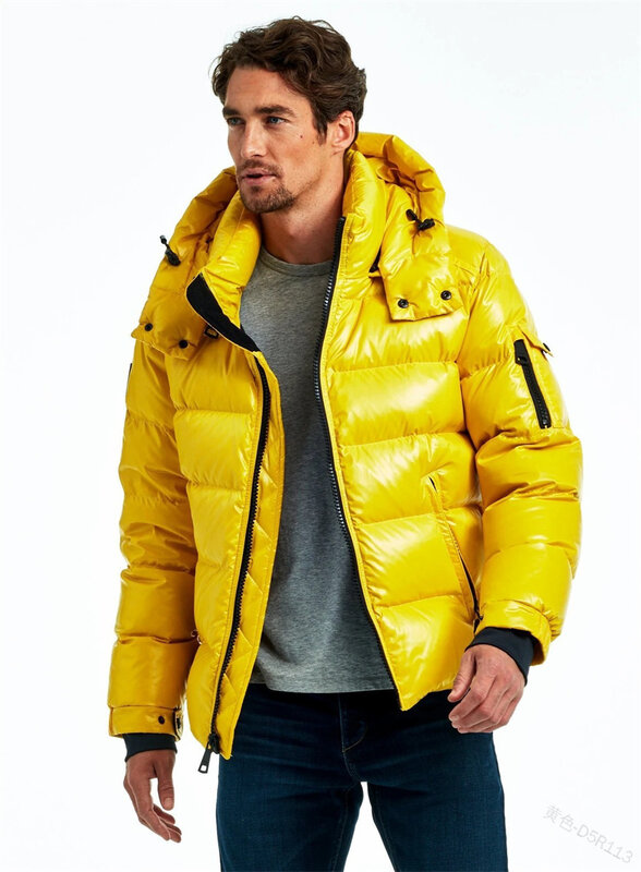Abrigo de plumón para hombre, chaqueta informal de alta calidad, parka con capucha de talla grande, invierno, 2022