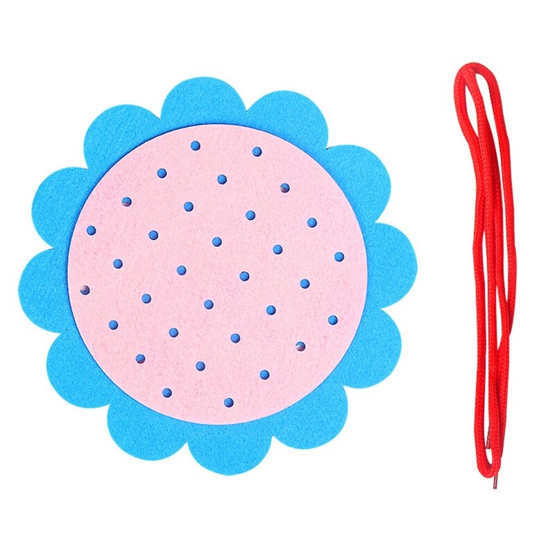 Dziecko przedszkole nauczanie tkaniny włóknina matematyka splot zabawka kwiatowa krawędź DIY zabawka dla dzieci koronki kolor losowo splot tkaniny