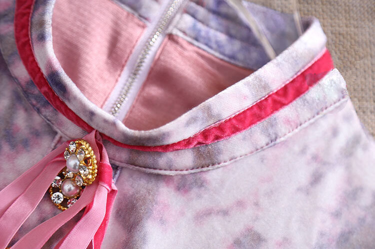 Высококачественный Женский комплект весна-осень, винтажный топ с принтом + брюки с широкими штанинами, элегантный женский Повседневный бар...