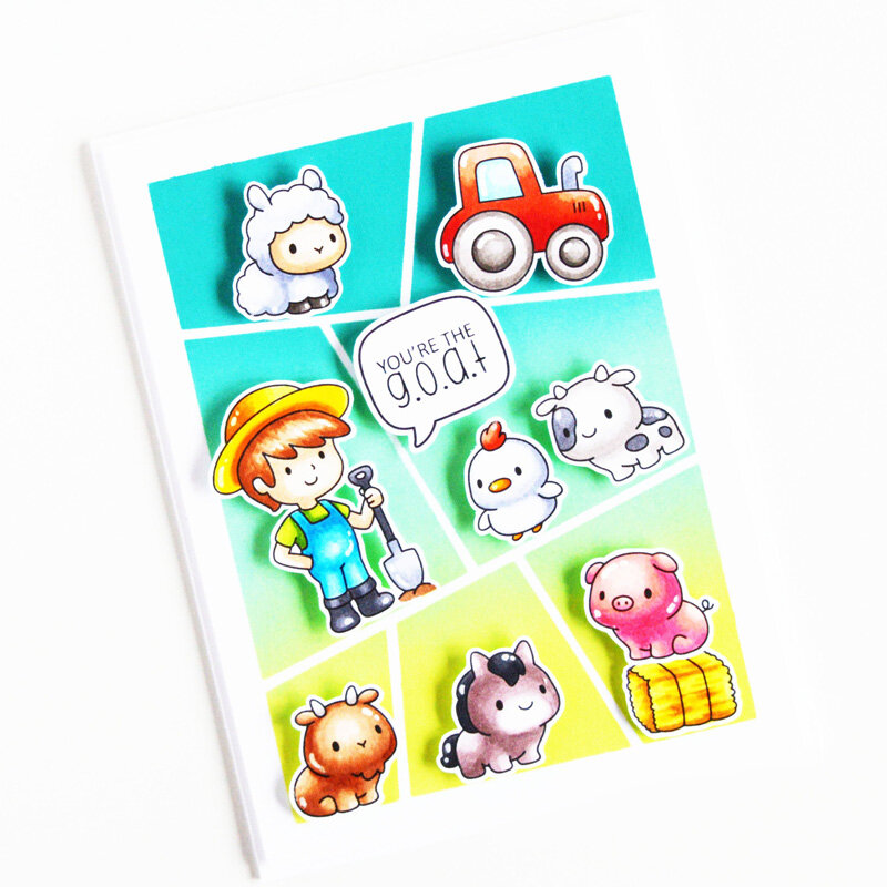 Little Cute Animals Metal Cutting Dies& Coordinating Stamps For Scrapbooking Craft Die Cut Card Making Embossing