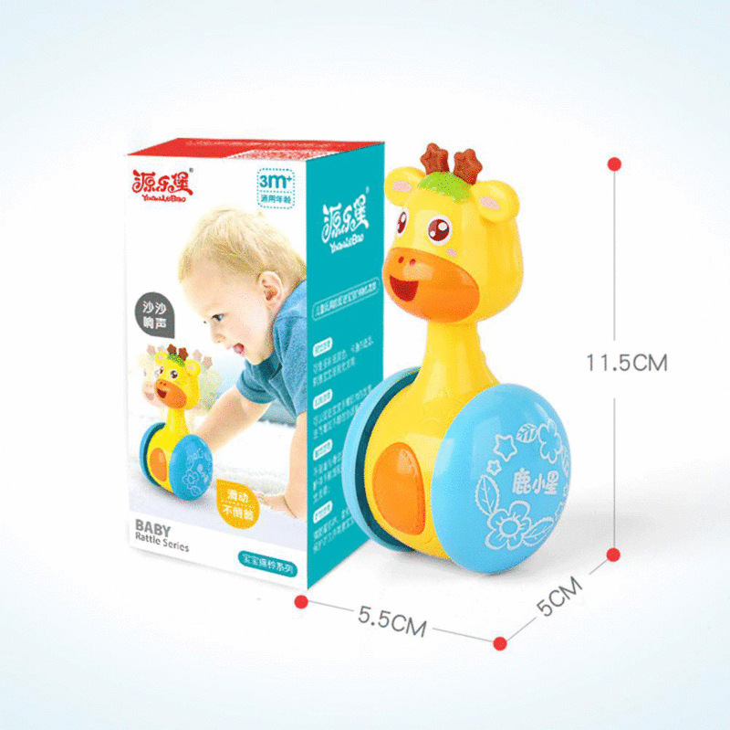 Kuulee-muñeco vaso de jirafa roly-poly Baby, sonajeros bonitos, timbre, recién nacidos, juguete educativo para edades tempranas de 3 a 12 meses