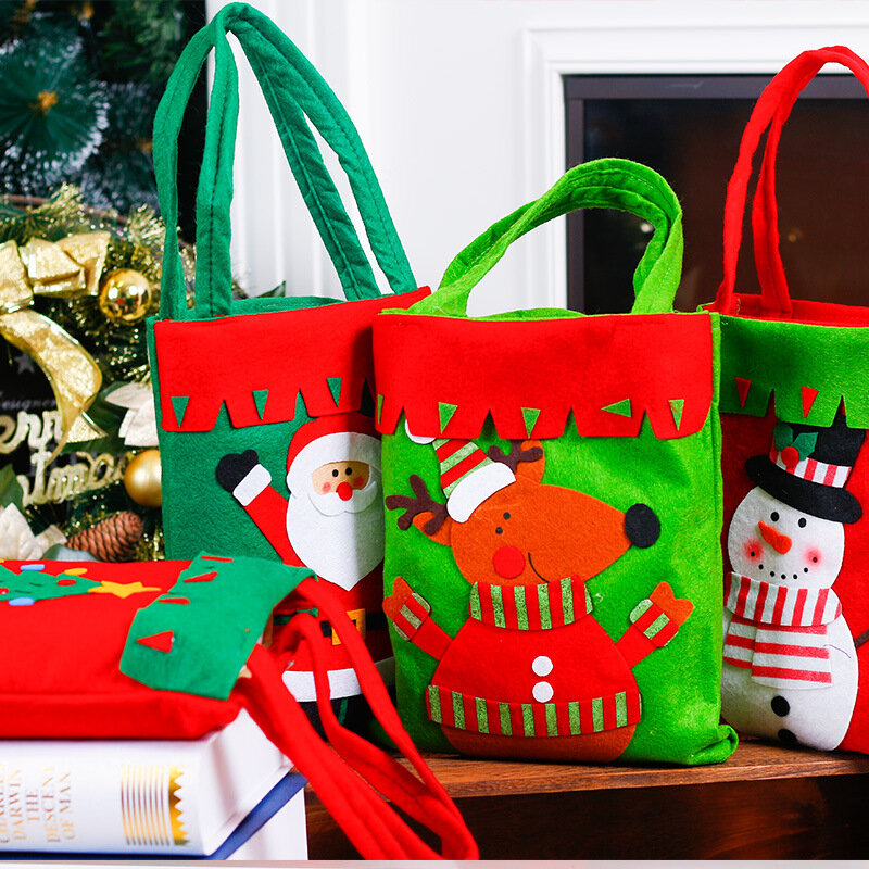 2019 Рождественский подарок сумка украшения для дома Санта Клаус носки стиль Рождественская конфетка сумка Рождественские висячие украшени...