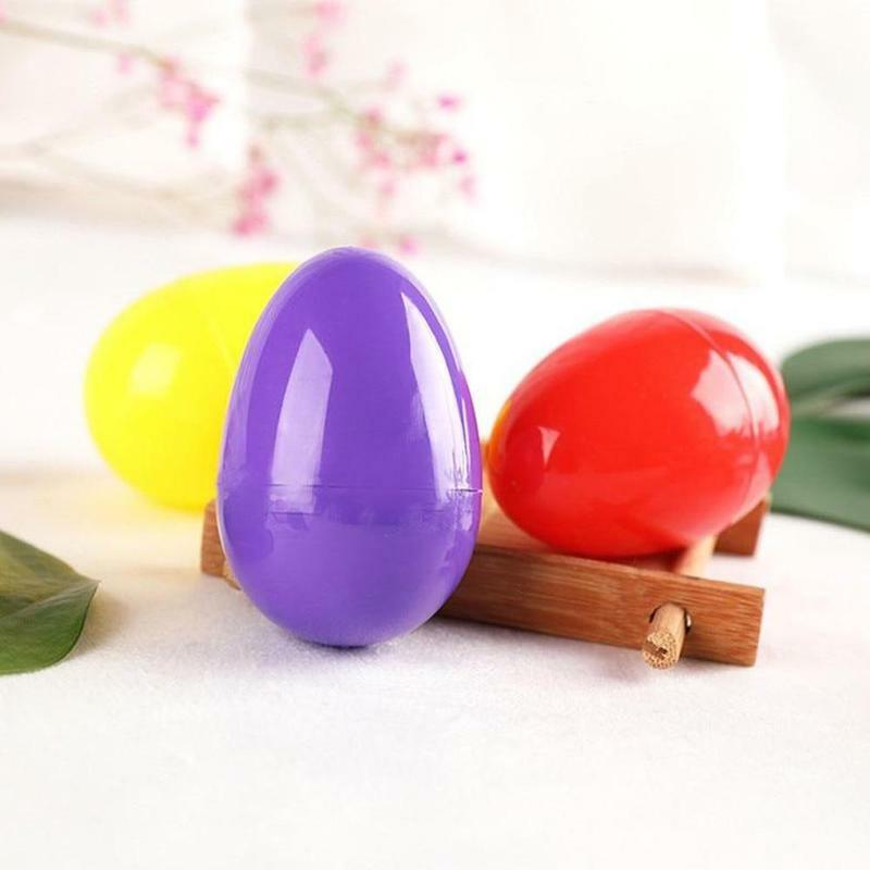 내구성 DIY 플라스틱 계란 밝고 다채로운 개방 부활절 휴일 U7B1 가샤폰 모듬 색상 장식 계란 M4W8, 6CM