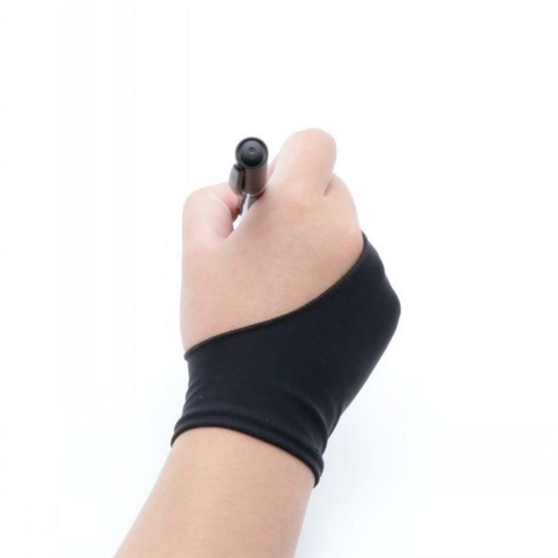 4Pcs Two Finger Gloves Professional Artist Gloves Sketching Gloves Nylon Gloves