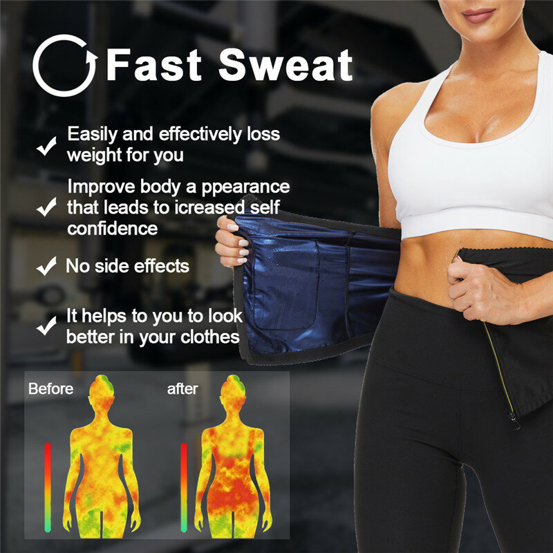 LAZAWG-Cinturón de sudor para mujer, correa para Sauna quemadura de grasa, de cuerpo moldeador, entrenador de cintura para pérdida de peso, corsé de barriga